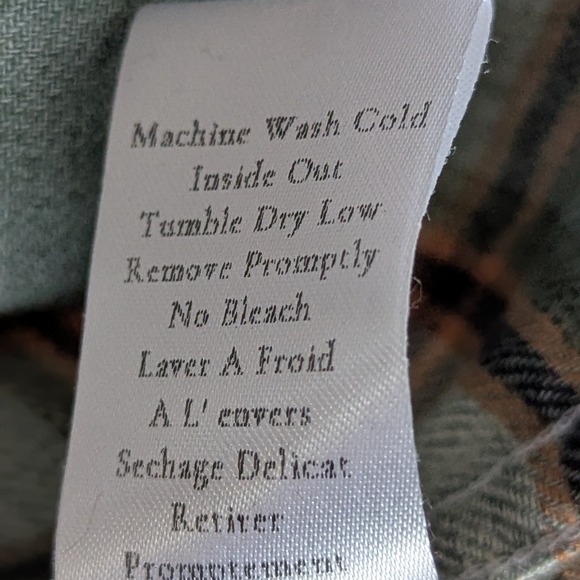 Frank & Eileen Linen Plaid Sage Green Shirt Size M Unisex - Picture 13 of 13